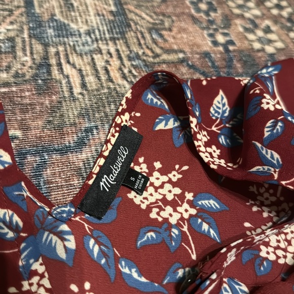 Madewell Bell-Sleeve Tie Top in Antique Flora - Picture 4 of 4